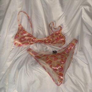 Triangl Swimwear Vibrant Pink and Orange Bikini